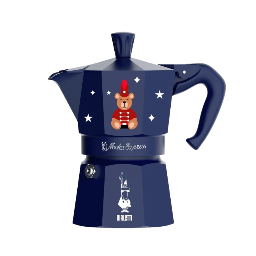 Bialetti Magico Ricordo Moka Express Teddy Bear Blue 3 cup