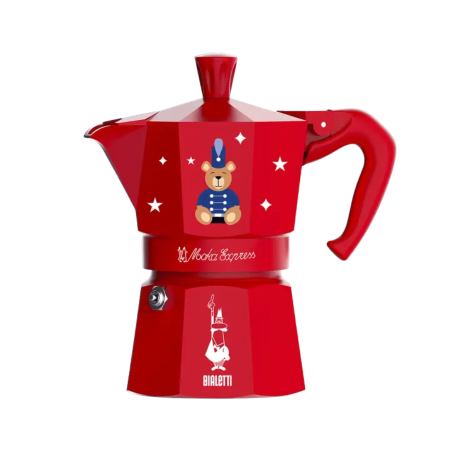 Bialetti Magico Ricordo Moka Express Teddy Bear Red