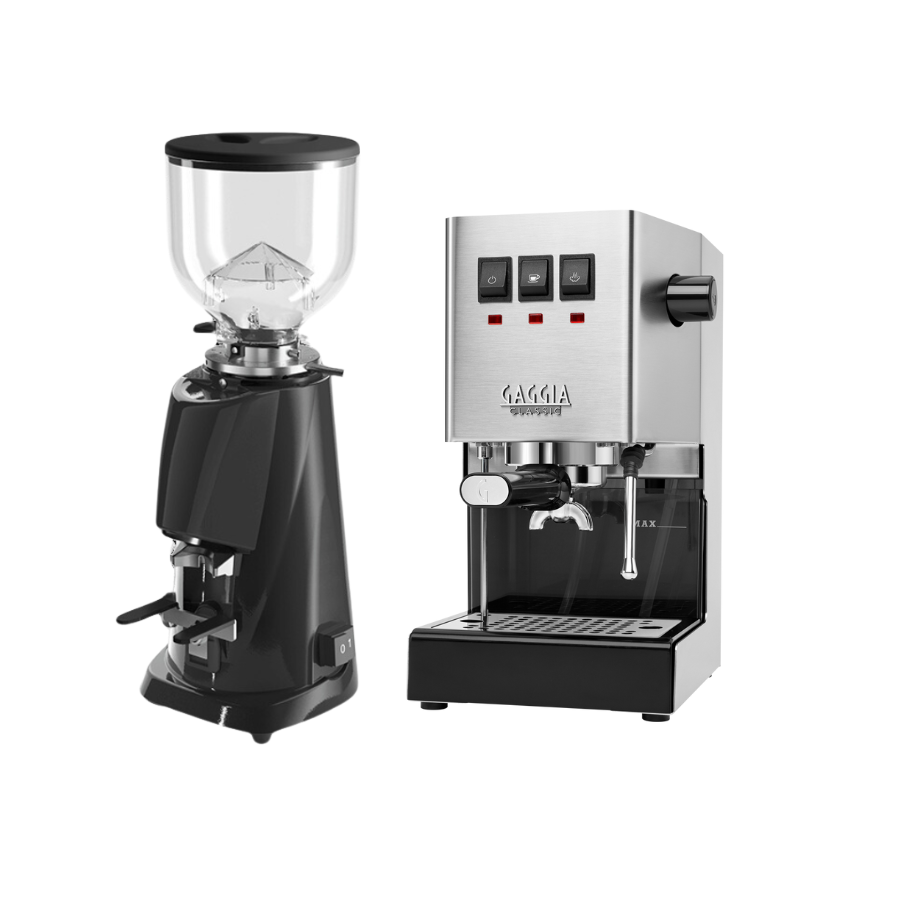 Combo Gaggia Classic E24 và Fiorenzato F4 ECO
